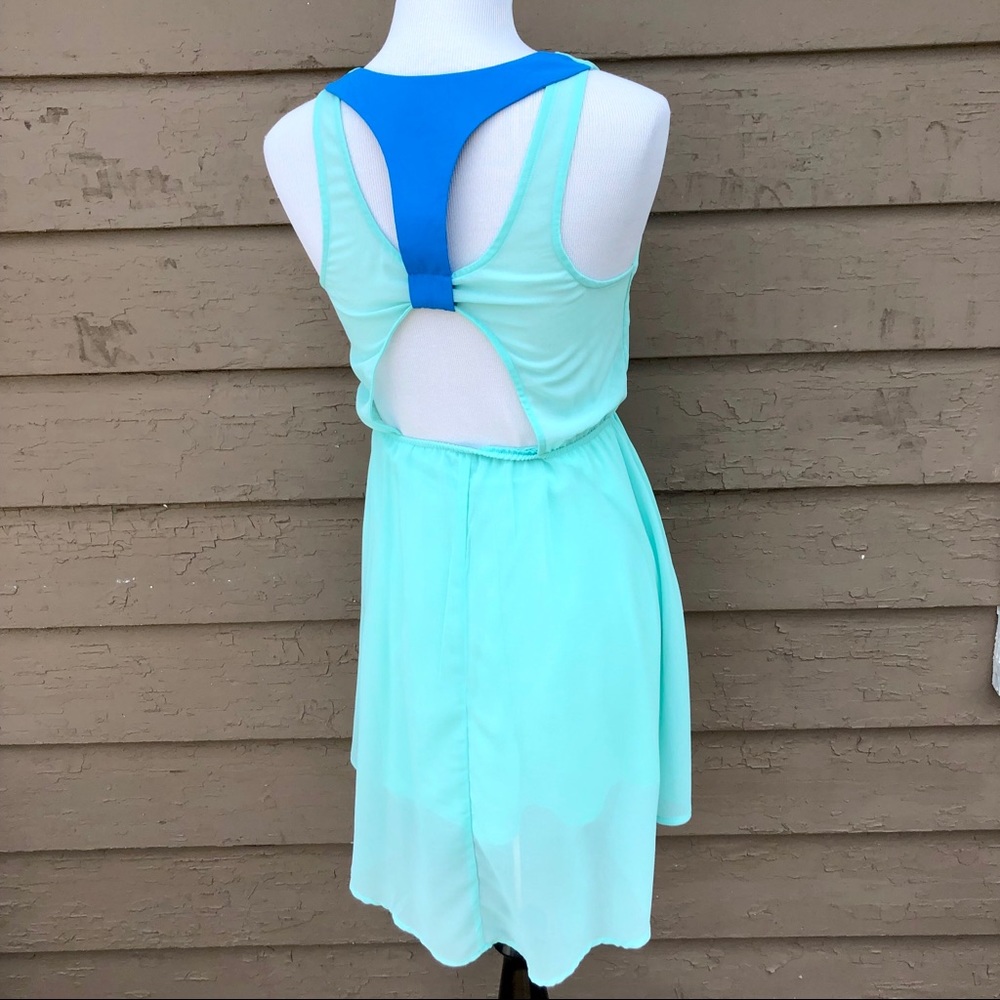 ☀️☀️☀️ 4/$20 Lush blue racerback hi/low dress